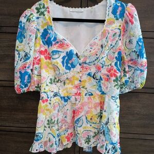 Elie Tahari Floral Shirt